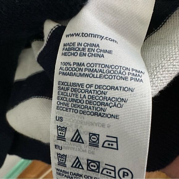 TOMMY Hilfiger Striped Nautical Hoodie Pullover Sweater XS - Picture 5 of 9